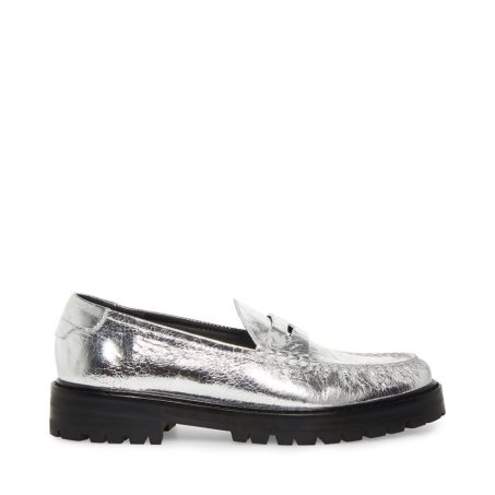 Silver Steve Madden Madelyn Women's Loafers | PH 5317NXT